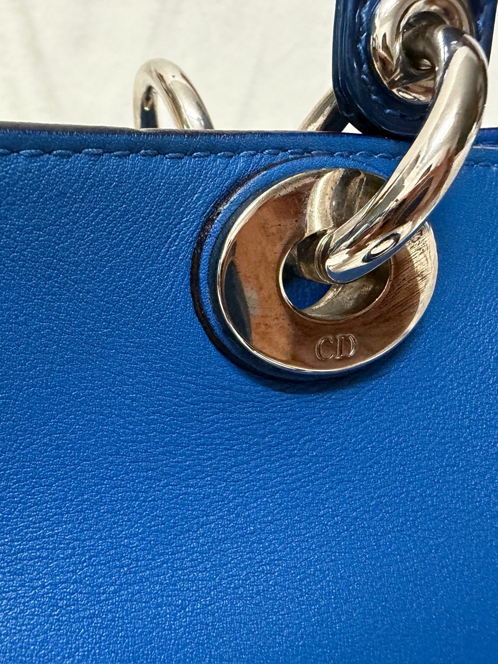 Christian Dior Blue Mini Diorissimo Tote Crossbody Bag ๐ - Picture 12 of 16